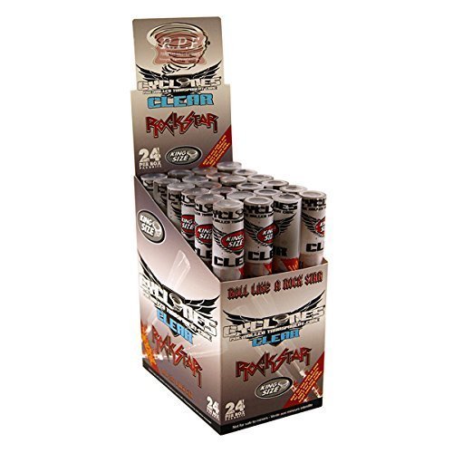9 x CYCLONES CLEAR PRE ROLLED TRANSPARENT CONES IN VARIOUS FLAVOURS SOLD BY LOMILA (ROCKSTAR)