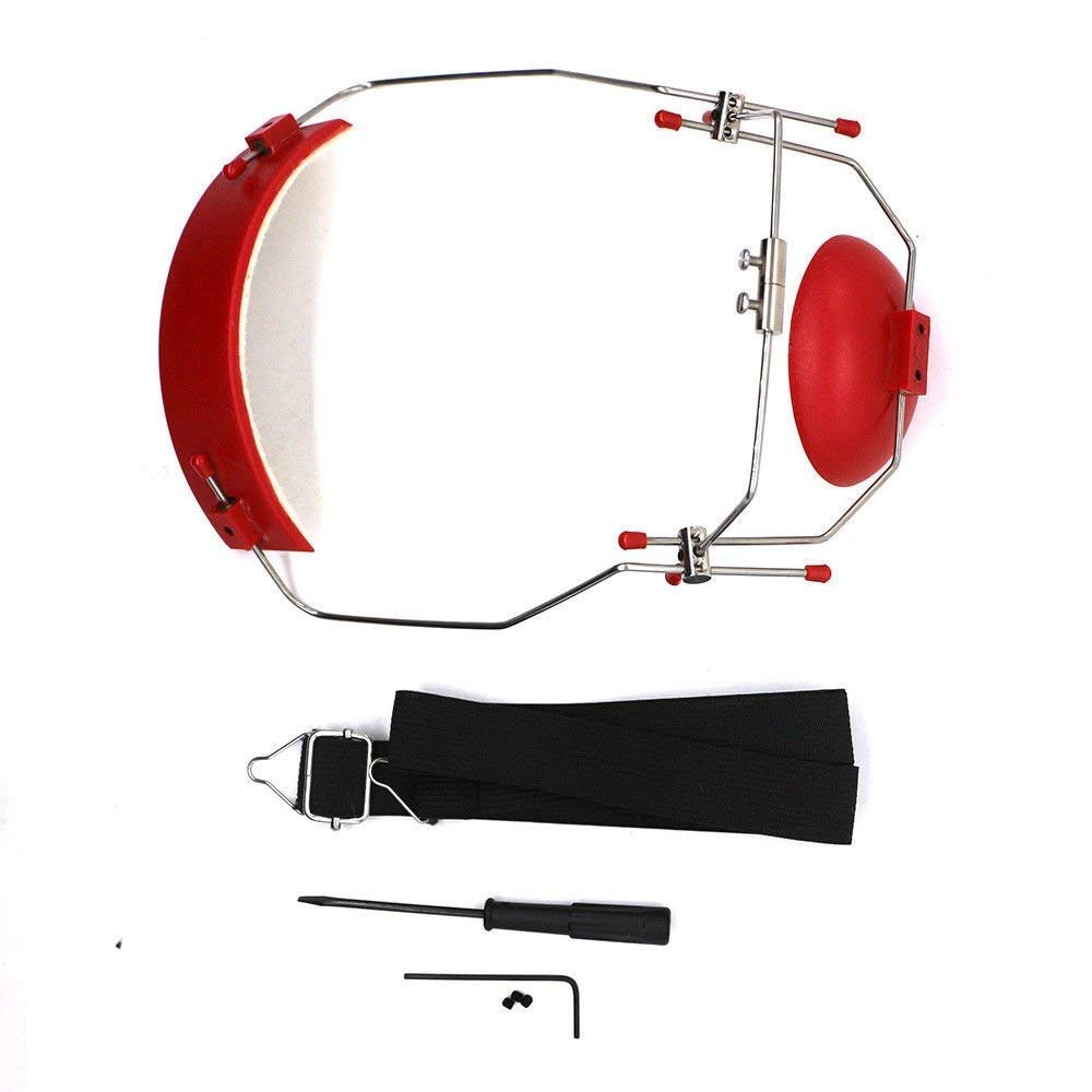 Dental Orthodontic Reverse-Pull Headgear Adjustable Red Color