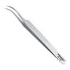 Metaleks Angled Pointed Perfect Craft Fine Angled Removal Stainless Steel Tip Curved Tweezers For Professional Grafting Eyelash Extension False Eyelash Nail Art Soft In Use. view 1