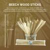 25 Candy Floss Cotton Candy Food Grade Birch Wood Sticks 11 Inch (275mm) view 2