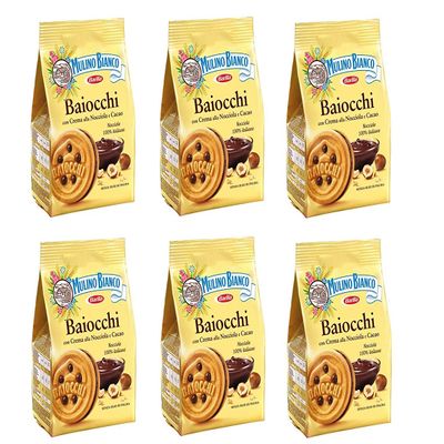 6x Mulino Bianco Baiocchi Choclate Cake Chocolate cake/Biscuit with Chocolate 260g snack