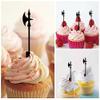 Innovedesire Poleaxe Weapon Silhouette Party Wedding Birthday Acrylic Cupcake Toppers Decor 10 pcs view 2
