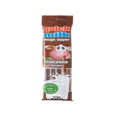 Quick Plastic Milk Flavouring Straw (Chocolate, 1 Count), Gluten Free, Natural Flavors, No Artificial Colors