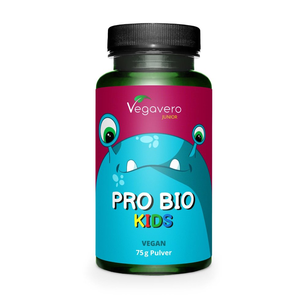 Vegavero Organic Probiotics for Kids | NO Additives | Organic Prebiotic Inulin and 5 Bacterial Strains with 10 Billion CFU | for Children 3+ Years | 75g Powder | Spoon Included