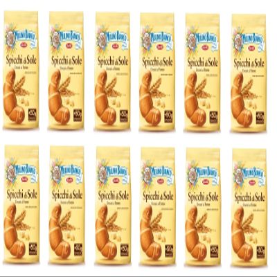 12x Mulino Bianco Spicchi di sole Italian Biscuits Cookies 350g