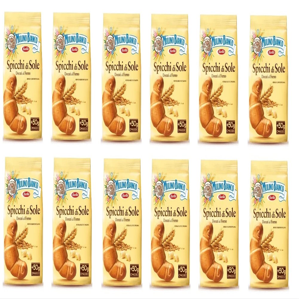 12x Mulino Bianco Spicchi di sole Italian Biscuits Cookies 350g