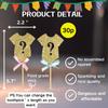 kapoklife 24-pack Glitter Gender Reveal Cupcake Toppers Gender Reveal Baby Shower Party Cake Food Decoration Supplies view 4