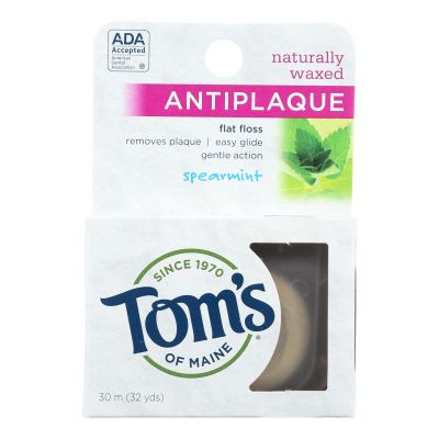 Natural Spearmint Antiplaque Flat Dental Floss, 32 Yard - 6 per case.6