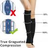 Ailaka 20-30 mmHg Compression Calf Socks for Women & Men, High Open Toe Graduated Support Varicose Veins Knee Stockings Hosiery, Travel, Nurses, Pregnancy, Recovery view 3