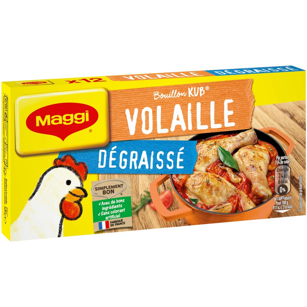 Maggi Broth KUB poultry, degreased, 12 tabs, 120 g, 10 pieces