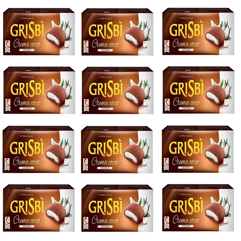 Matilde Vicenzi 12x Vicenzi Grisbi Cocco 150g Biscuits Cookies with Coconut Cream Snack