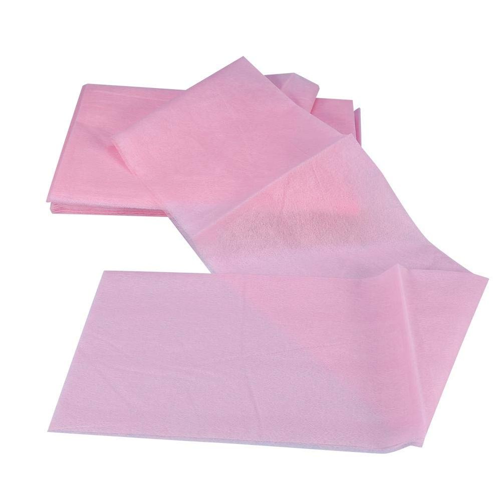 10 Pcs 180 * 80cm Non-Woven Disposable Waterproof Bed Sheet Massage Beauty Cover (Pink)