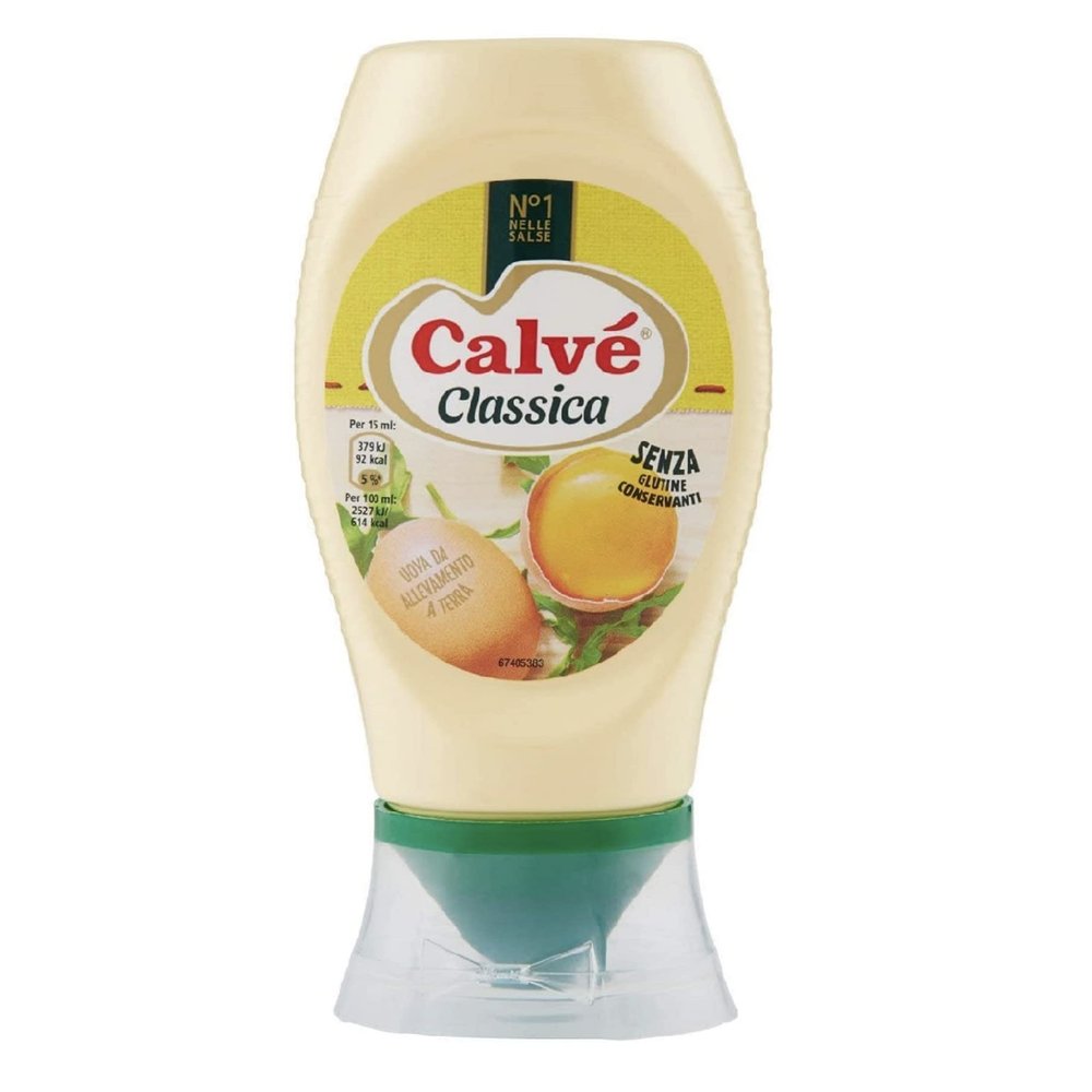 6X Calve Calv Classic Mayonnaise Squeeze Mayo Classic Fries Sauce Table Sauces 250ml