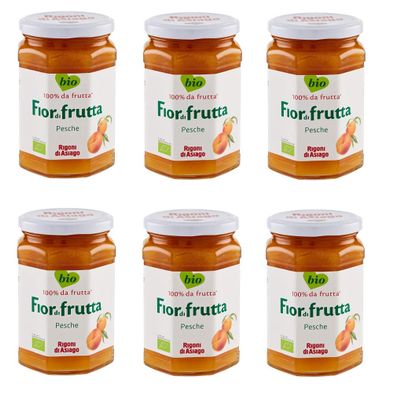 6x Rigoni di Asiago Fiordifrutta BIO Peach Jam 250g