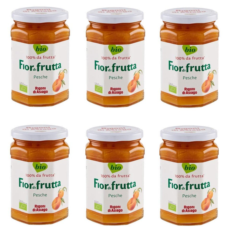 6x Rigoni di Asiago Fiordifrutta BIO Peach Jam 250g