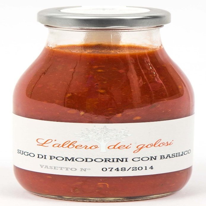 Tomato Sauce with Cherry Tomatoes ed Basil 250 ml. - L'albero dei golosi