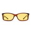 Low Vision Glasses for Macular Degeneration, Glaucoma and Retinitis Pigmentosa by MediView-RNIB | Unisex | Yellow Lenses | Brown Frame view 1