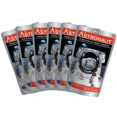 Astronaut Food Freeze-Dried Ready to Eat Space Food Neapolitan Ice Cream Sandwich - 6 Packets