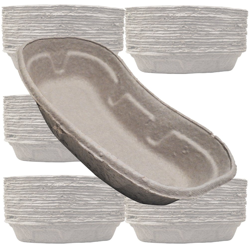 100 Pack 700ml Cardboard Pulp Biodegradable Hospital Vomit Dish Kidney Bowls