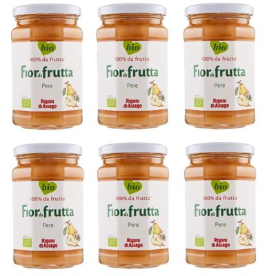 6x Rigoni di Asiago Fiordifrutta Italian Pear Jam BIO 250g Health Food!