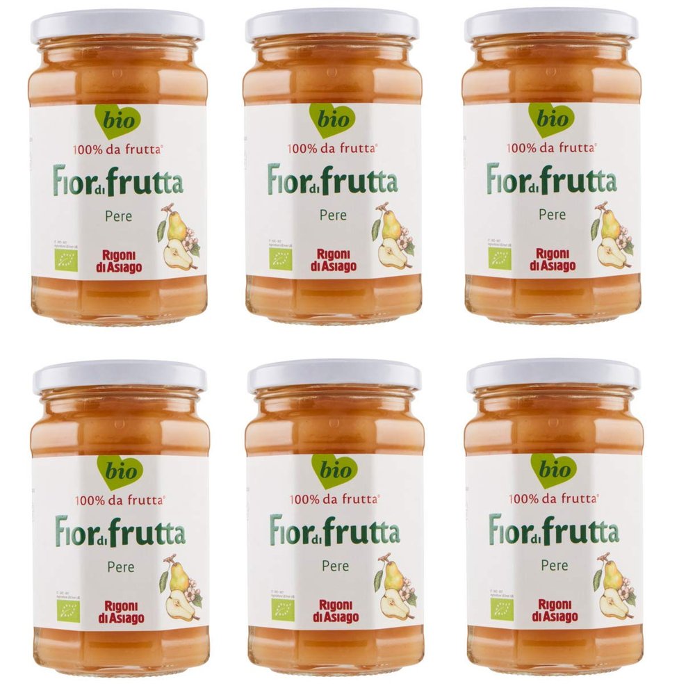 6x Rigoni di Asiago Fiordifrutta Italian Pear Jam BIO 250g Health Food!