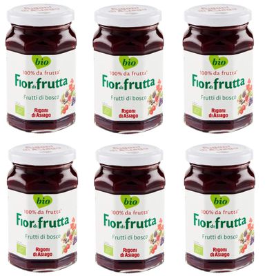 6x Rigoni di Asiago Fiordifrutta Fruits of the Forest Jam BIO 250g