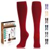 NEWZILL Compression Dress Socks for Men & Women Circulation | Cotton Rich Comfortable Socks 15-20mmHg | BEST Stockings for Business Casual Running Medical Athletic Knee-High Support Socks view 1