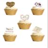 24 Stand Up 30th Pearl Wedding Anniversary Edible Wafer Paper Cake Toppers Decorations view 1
