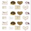 24 Stand Up 30th Pearl Wedding Anniversary Edible Wafer Paper Cake Toppers Decorations view 2