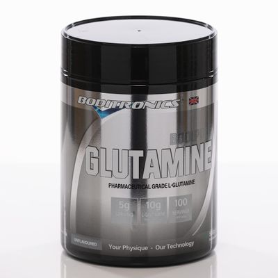 Boditronics Bodipure 500g L-Glutamine Powder Unflavoured with Amino Acid, Glutamine, Boost Immune System for Muscle Growth & Recovery increase power, energy, and strength
