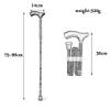 Folding Walking Stick Portable Lightweight Aluminum Alloy Walking Crutch 5 Adjustable Height Levels with Wooden Handle for Men Women Disabled and Elderly Mobility Cane Base Weight:320g view 2