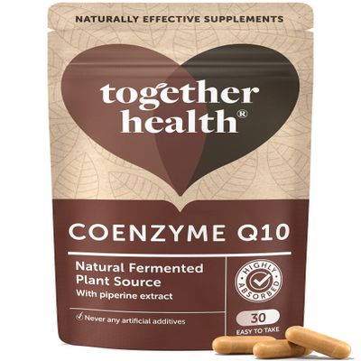 Coenzyme Q10  Together Health  Ubiquinol Co10  Naturally Fermented  95% Piperine  Vegan Friendly  Made in The UK  Pack of 2-60 Vegecaps