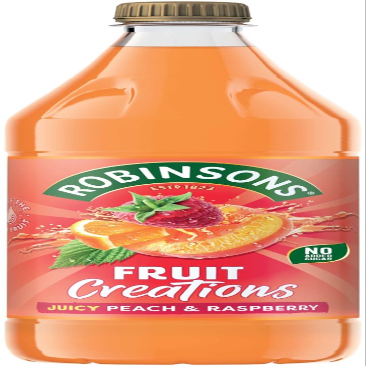Robinsons Fruit Creations, Real Fruit Squash, Low Calorie, Delicious Peach and Raspberry, 1 Litre