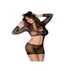 Fishnet Lingerie Mesh Hosiery Chemise Badydoll Mini Dress (96160) view 1
