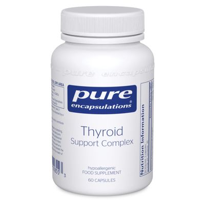 Pure Encapsulations Thyroid Support Complex - Blend of Vitamins and Minerals - Reduces Fatigue, Supports Energy and Thyroid Function - Includes Vitamin C, Iodine, Selenium, and Zinc - 60 Capsules