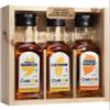 3-in-1 Wooden Gift Box of Chilli & Garlic, Naga & Cayenne Chilli Oil view 1
