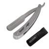Black Shaving Razor, Straight Cut Razor, Solid Steel Shaving razor, Barber Manual Shaving Razor - Blades are not Included + Free Pouch view 1
