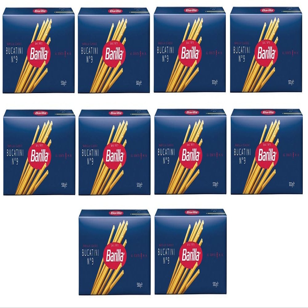 10x Barilla Bucatini Italian Pasta No. 9. 500g