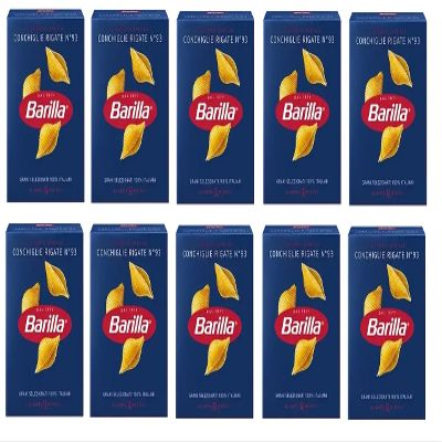 10x Barilla Conchiglie Rigate Italian Pasta No. 93. 500g