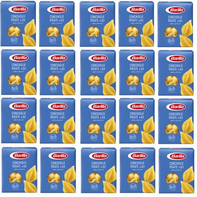 20x Barilla Conchiglie Rigate Italian Pasta No. 93. 500g