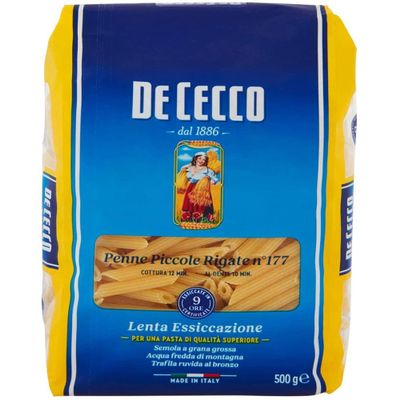 10x De Cecco Penne Piccole Rigate No. 177 Italian Pasta 500g