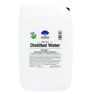 Distilled Water - Pure Steam Distilled H2O - 25 litres - BPA Free Container with 61mm Jerry Can Tap