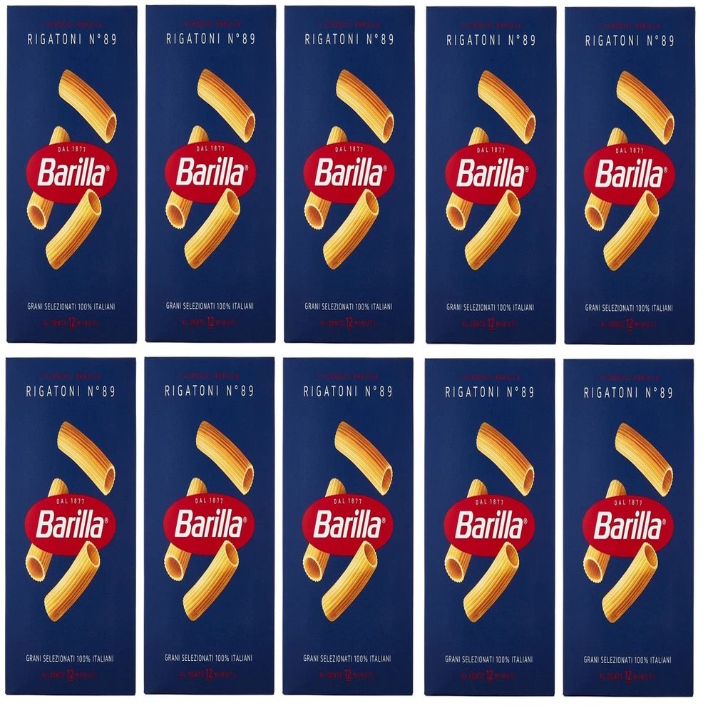 10x Barilla Rigatoni Pasta No 89 Italian Pasta 500g