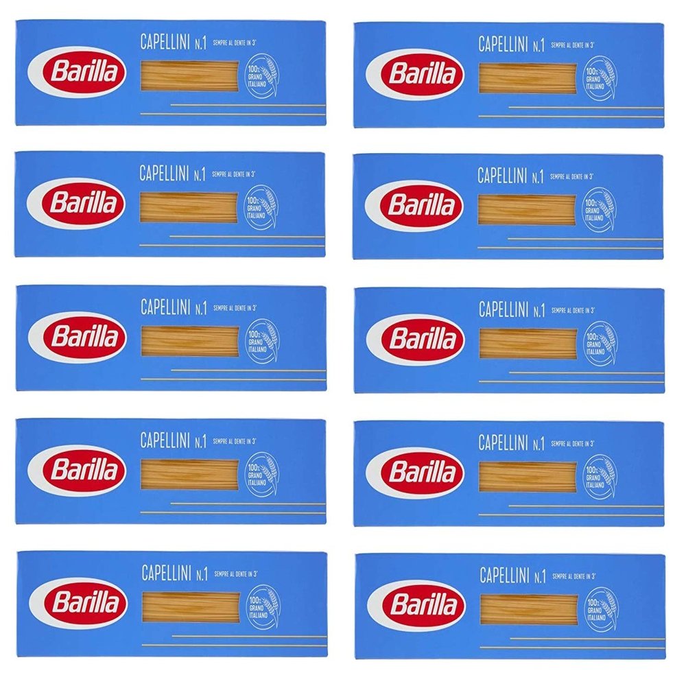 10x Barilla Capellini (Spaghetti) No. 1 Italian Pasta 500 g pack
