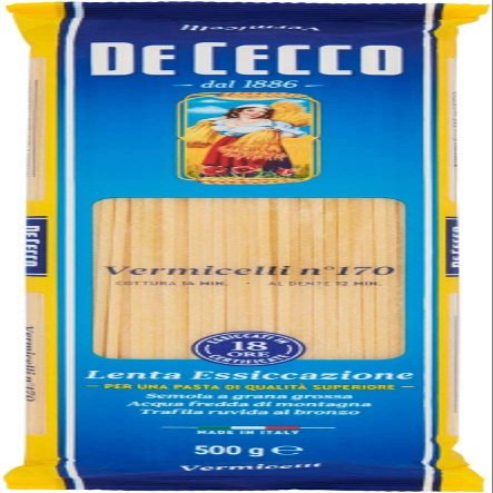10x Pasta De Cecco 100% Italian Vermicelli n. 170 Long Pasta 500g