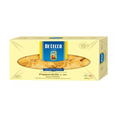 5X Pasta De Cecco 100% Italian Pappardelle n. 301 Pasta with Egg 500g