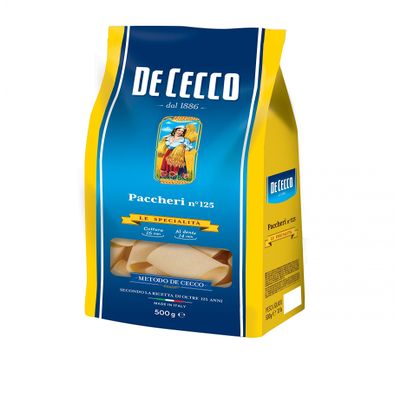 5X De Cecco 100% Italian Pasta 500g Pack Paccheri n 125