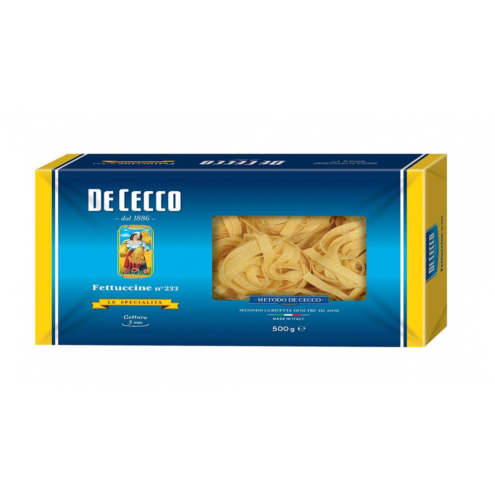 5x De Cecco Fettuccine No. 233 Italian Pasta 500g