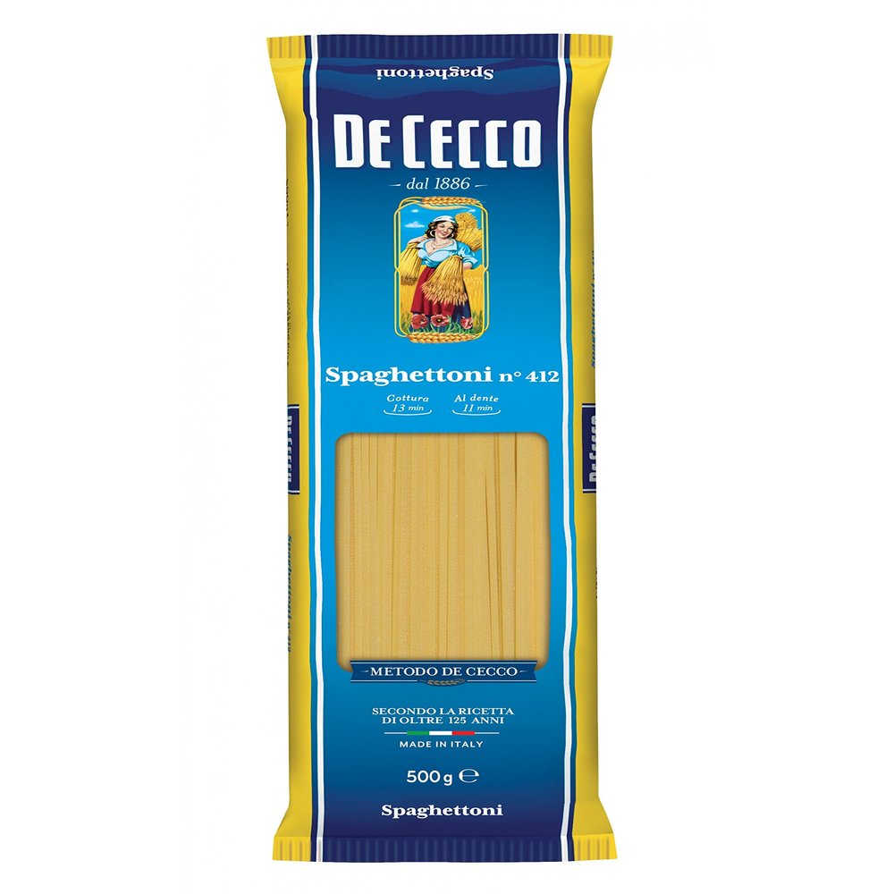 5X De Cecco Spaghettoni Pasta No. 412 500g