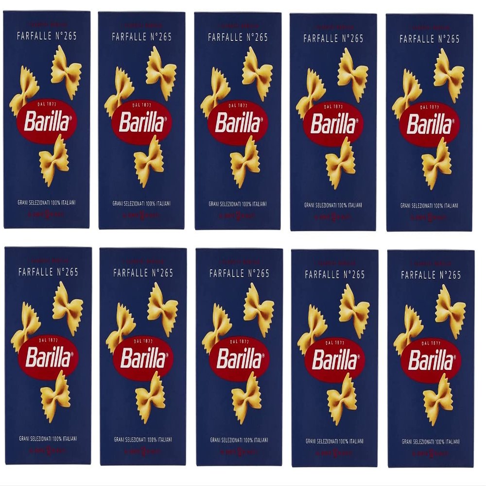 10x Barilla Farfalle No. 265 Italian Pasta 500g